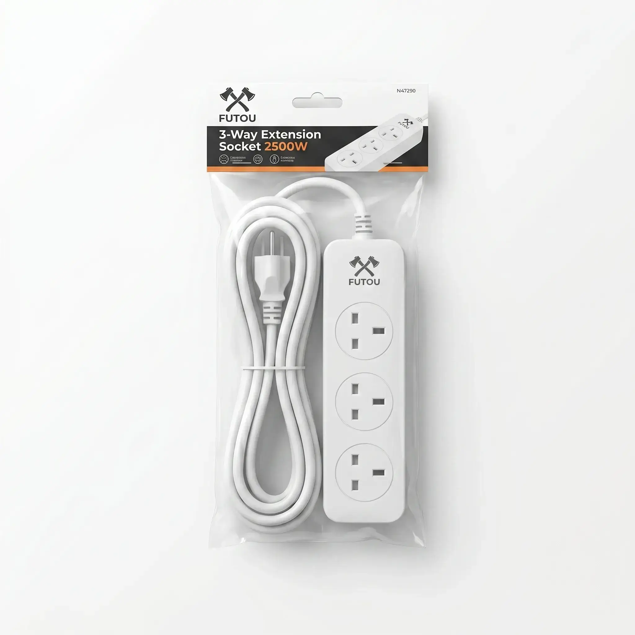 Futou 3-Way Extension Socket 2500W