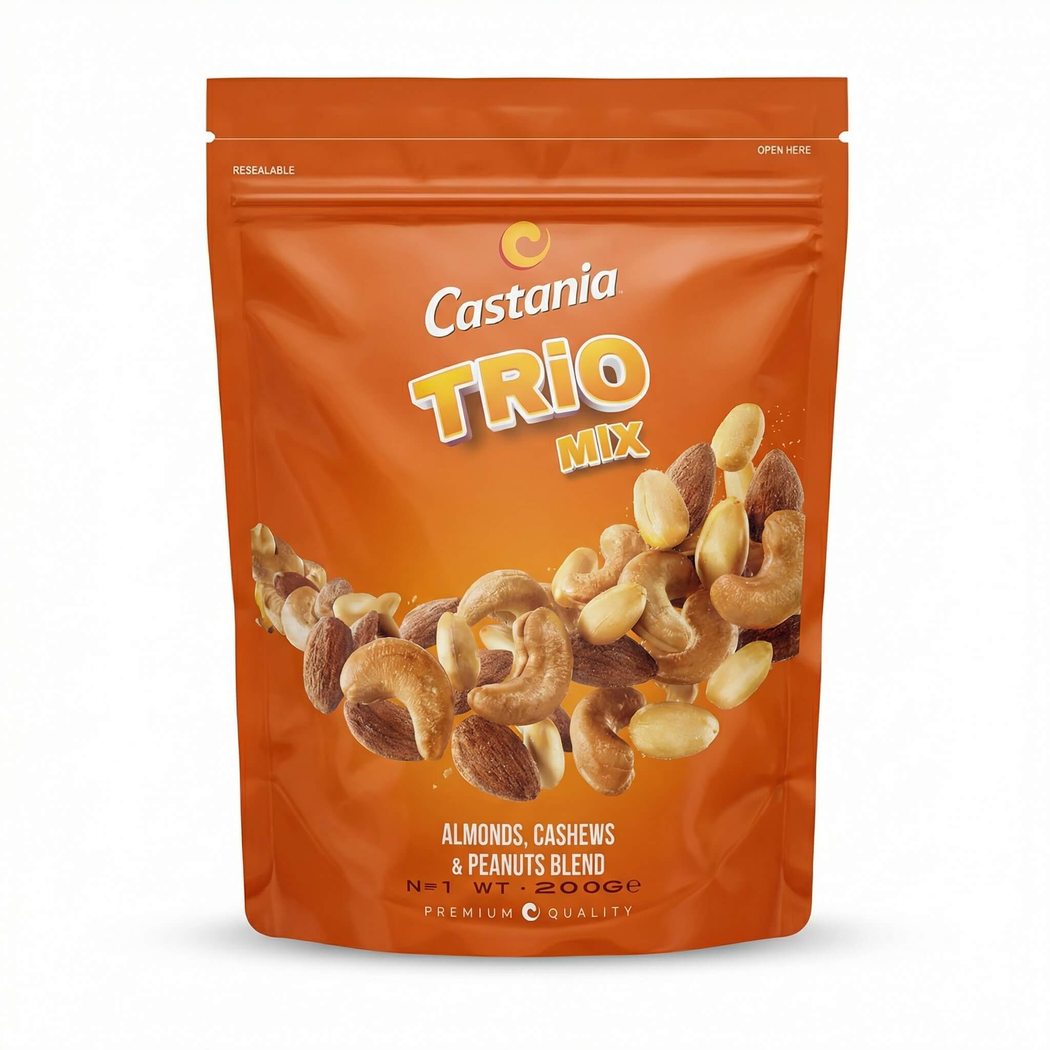 Castania Trio Mix Almonds, Cashews & Peanuts Blend