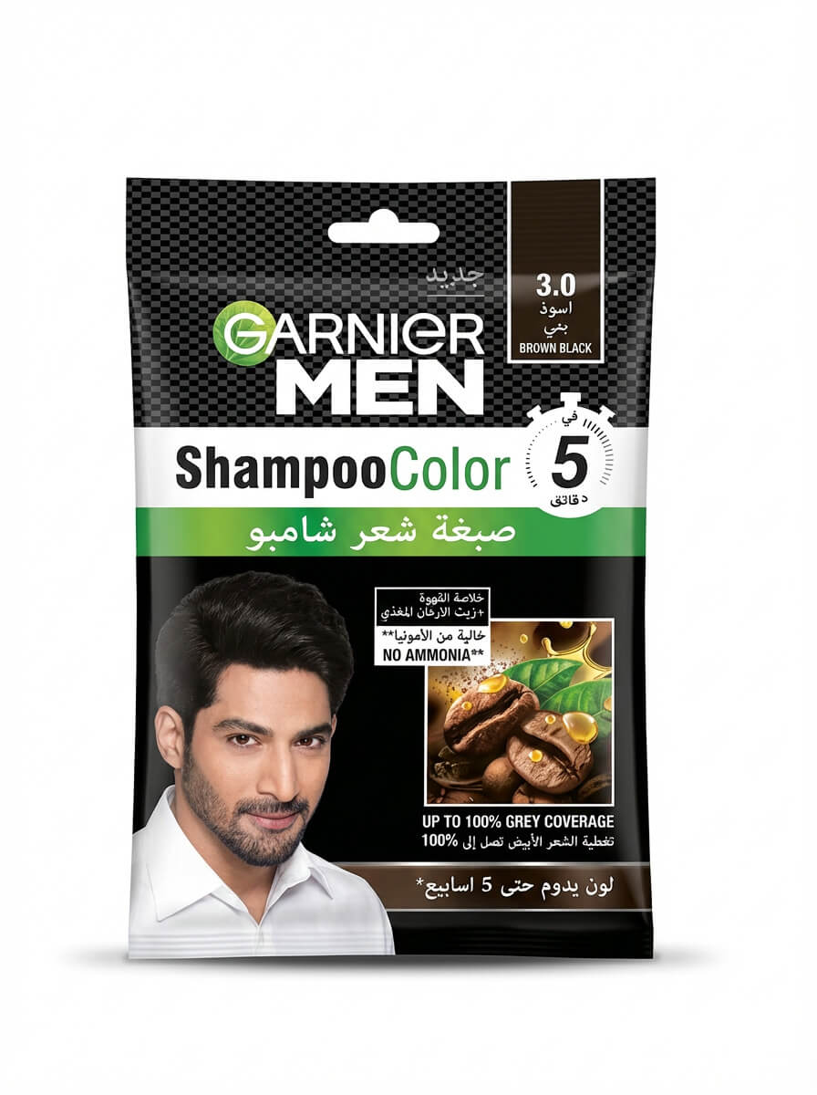 Garnier Men Shampoo Color 3.0 Brown Black