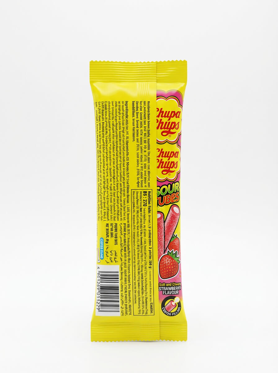 Chupa Chups Sour Tubes Strawberry Flavour
