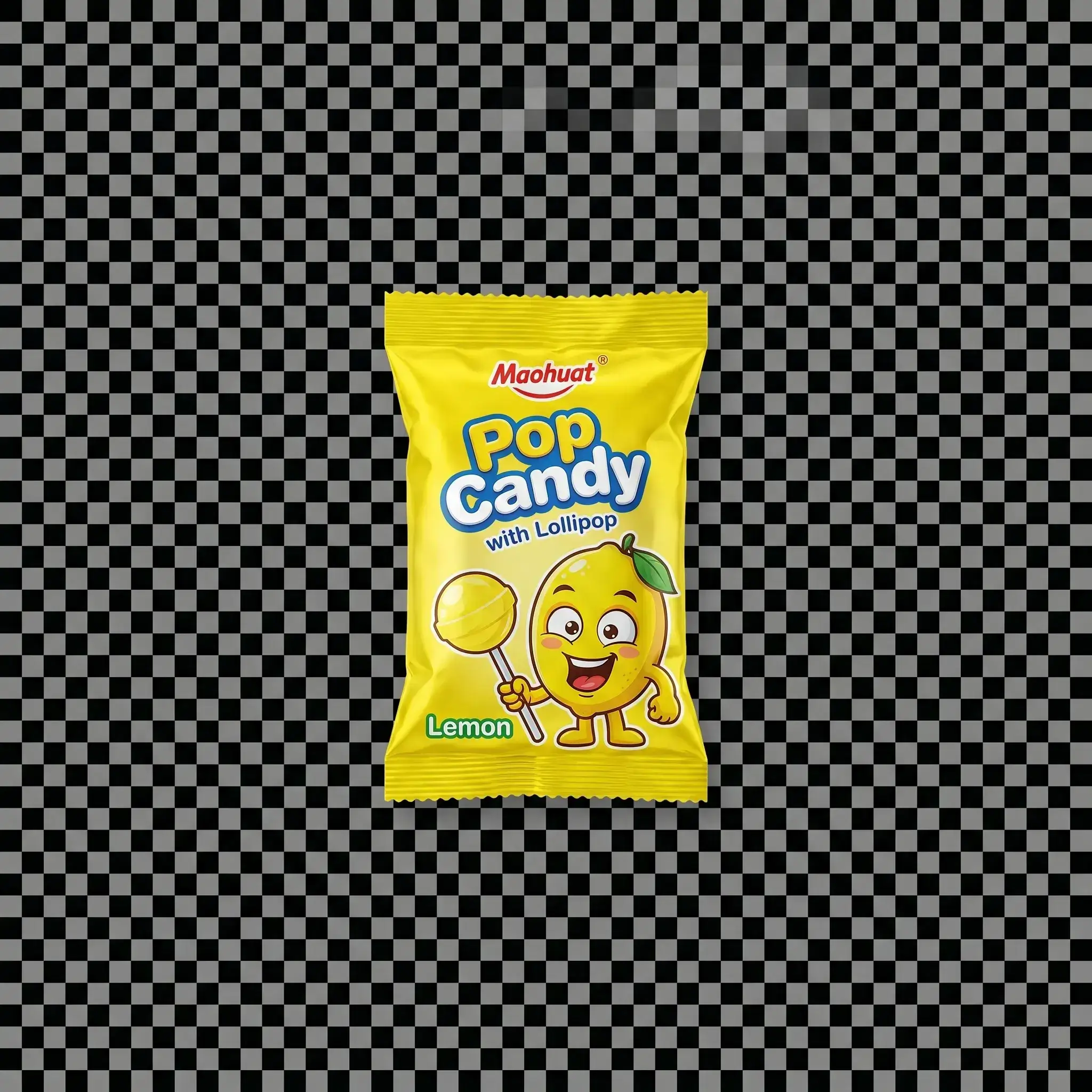 Maohuat Popping Candy with Whistle Lollipop Lemon