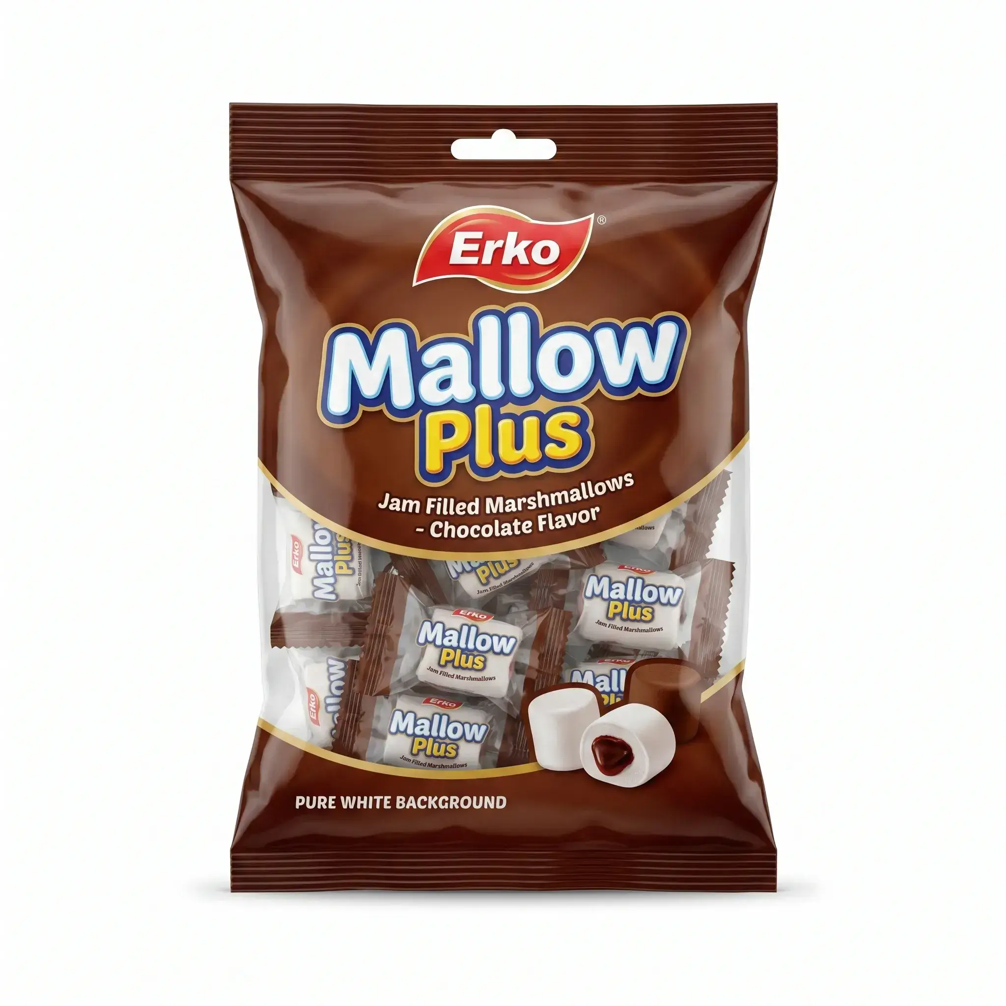 Erko Mallow Plus Jam Filled Marshmallows - Chocolate Flavor (36 pcs)