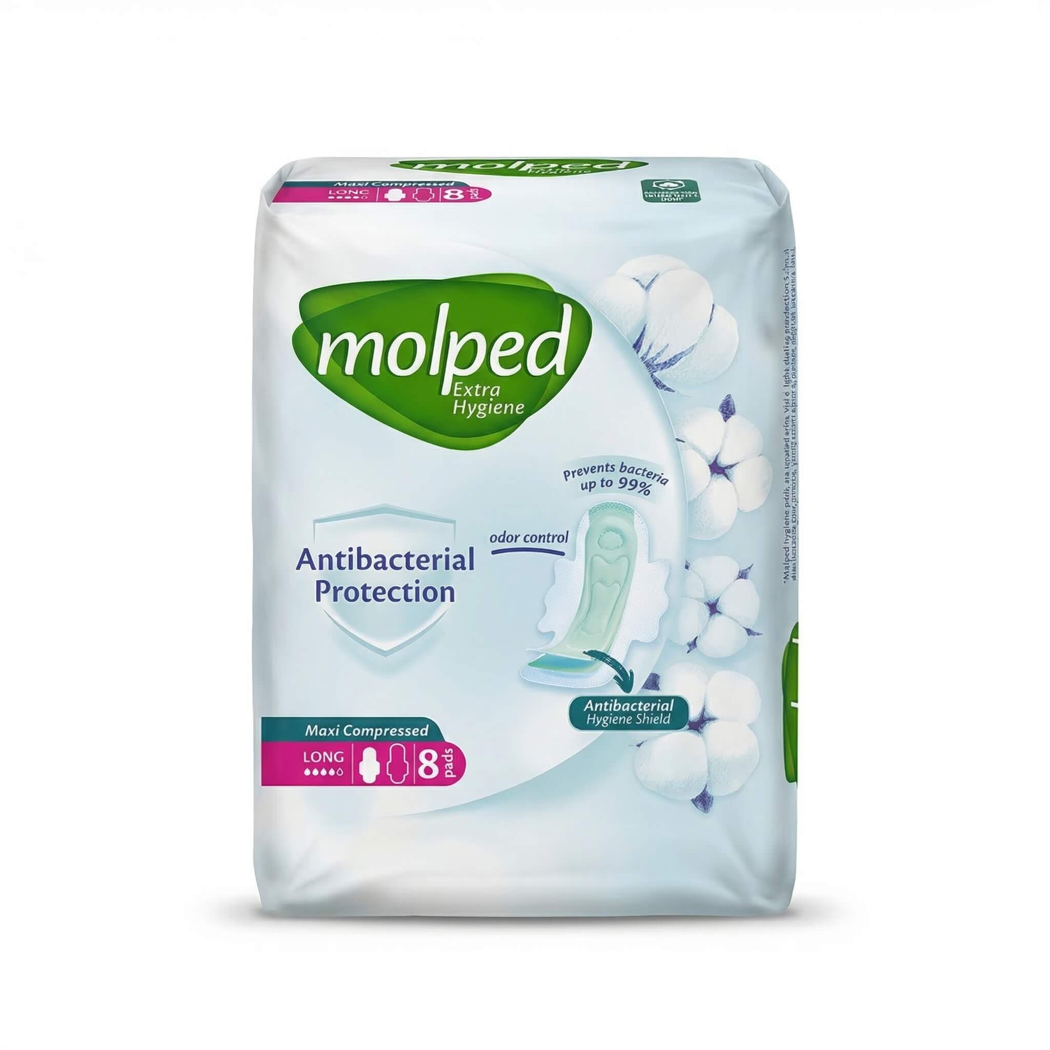 Molped Extra Hygiene Antibacterial Protection Long Pads