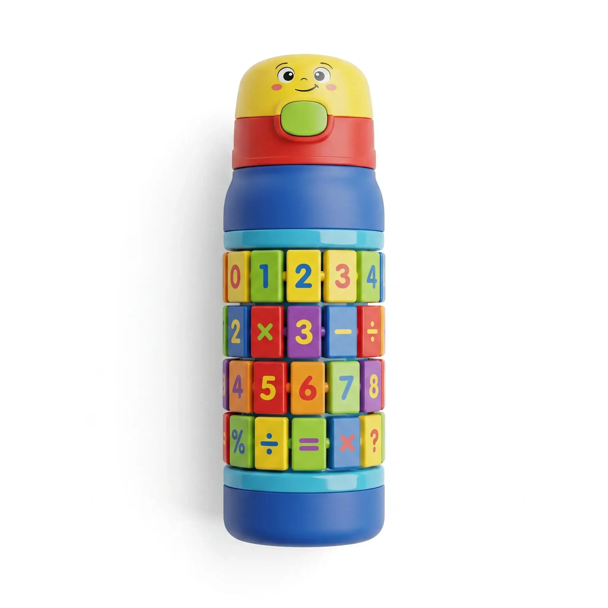 Children's Educational Water Bottle with Rotating Numbers