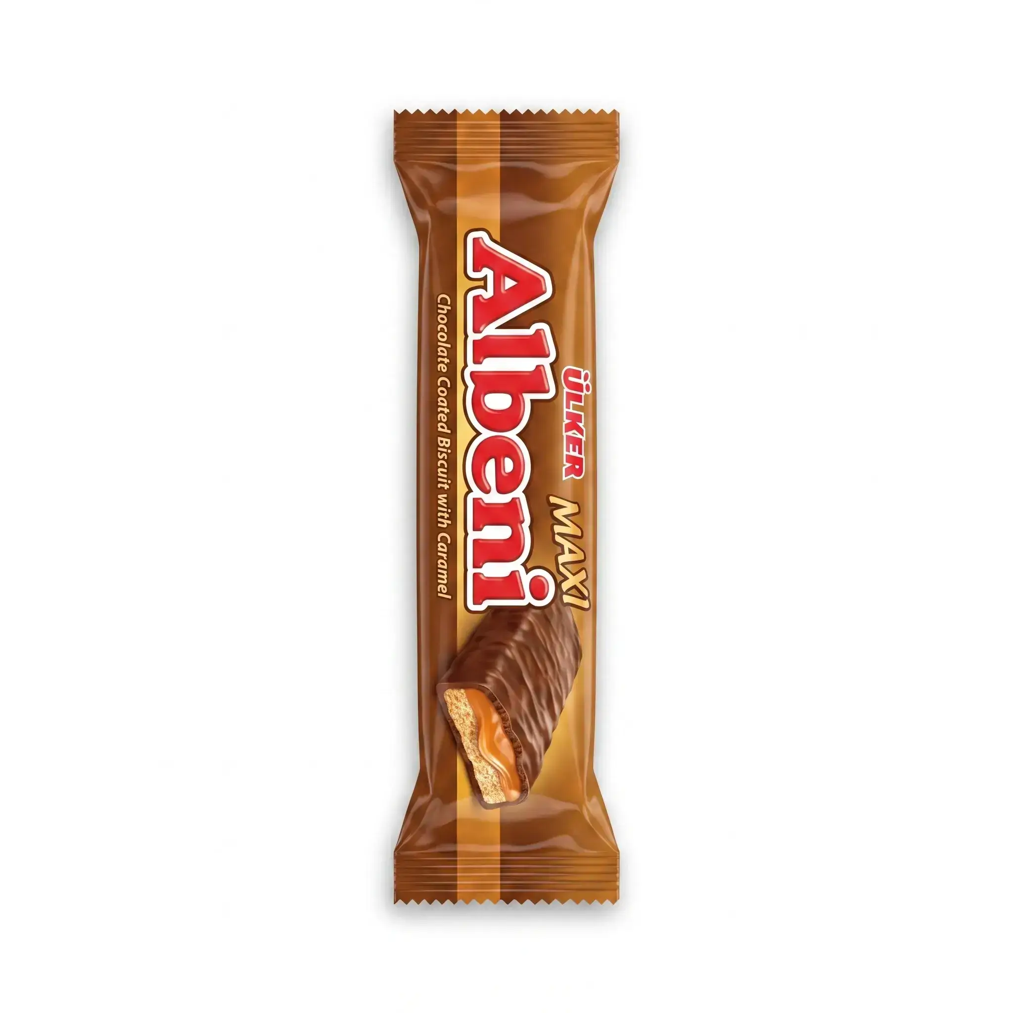 Ulker Albeni Maxi Chocolate Coated Biscuit with Caramel