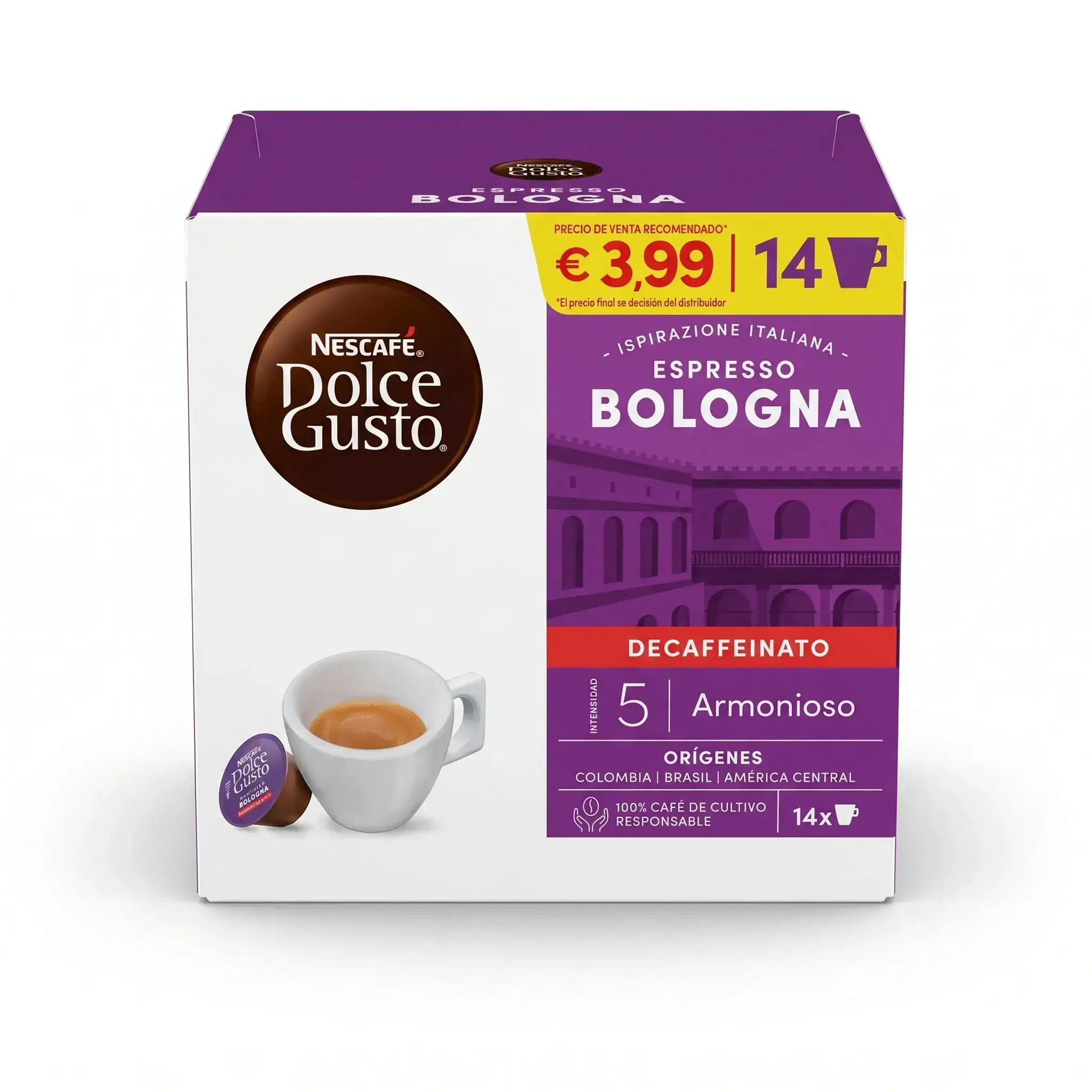 Nescafé Dolce Gusto Espresso Bologna Decaffeinato
