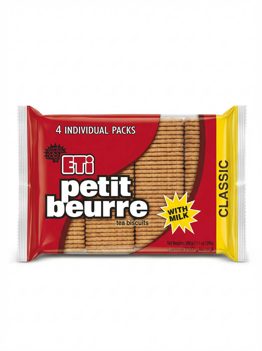 Eti Petit Beurre Classic Tea Biscuits with Milk
