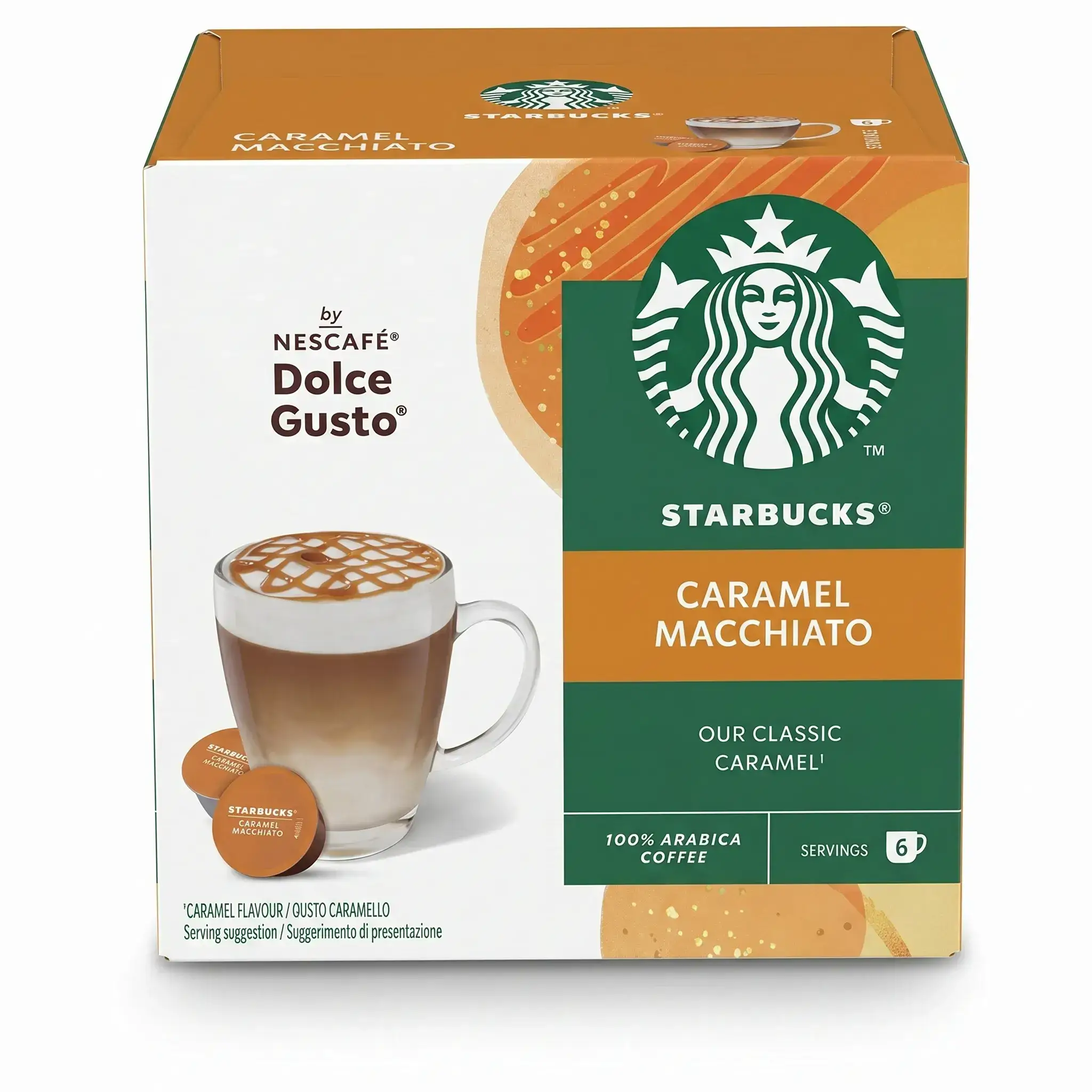 Starbucks Caramel Macchiato Coffee Pods by Dolce Gusto