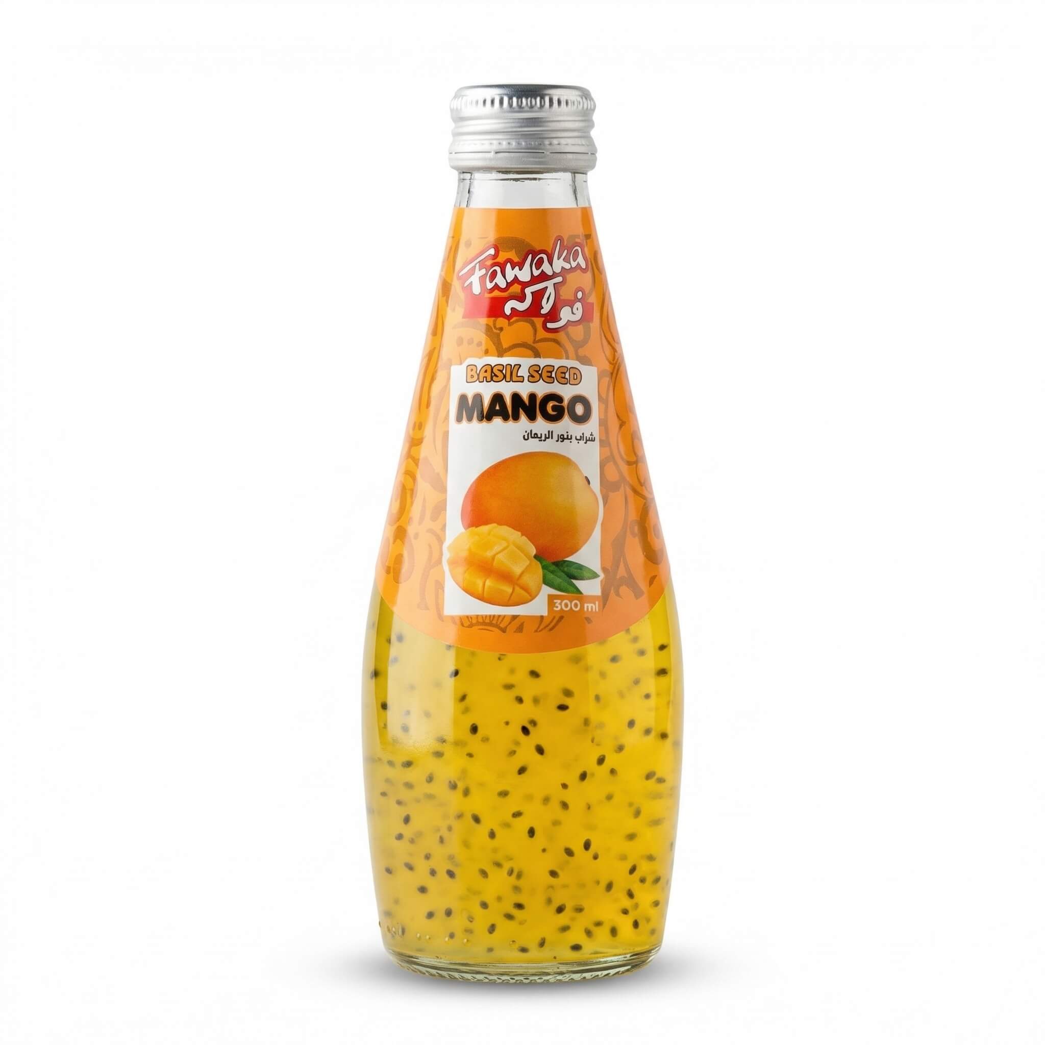 Fawaka Basil Seed Mango Drink