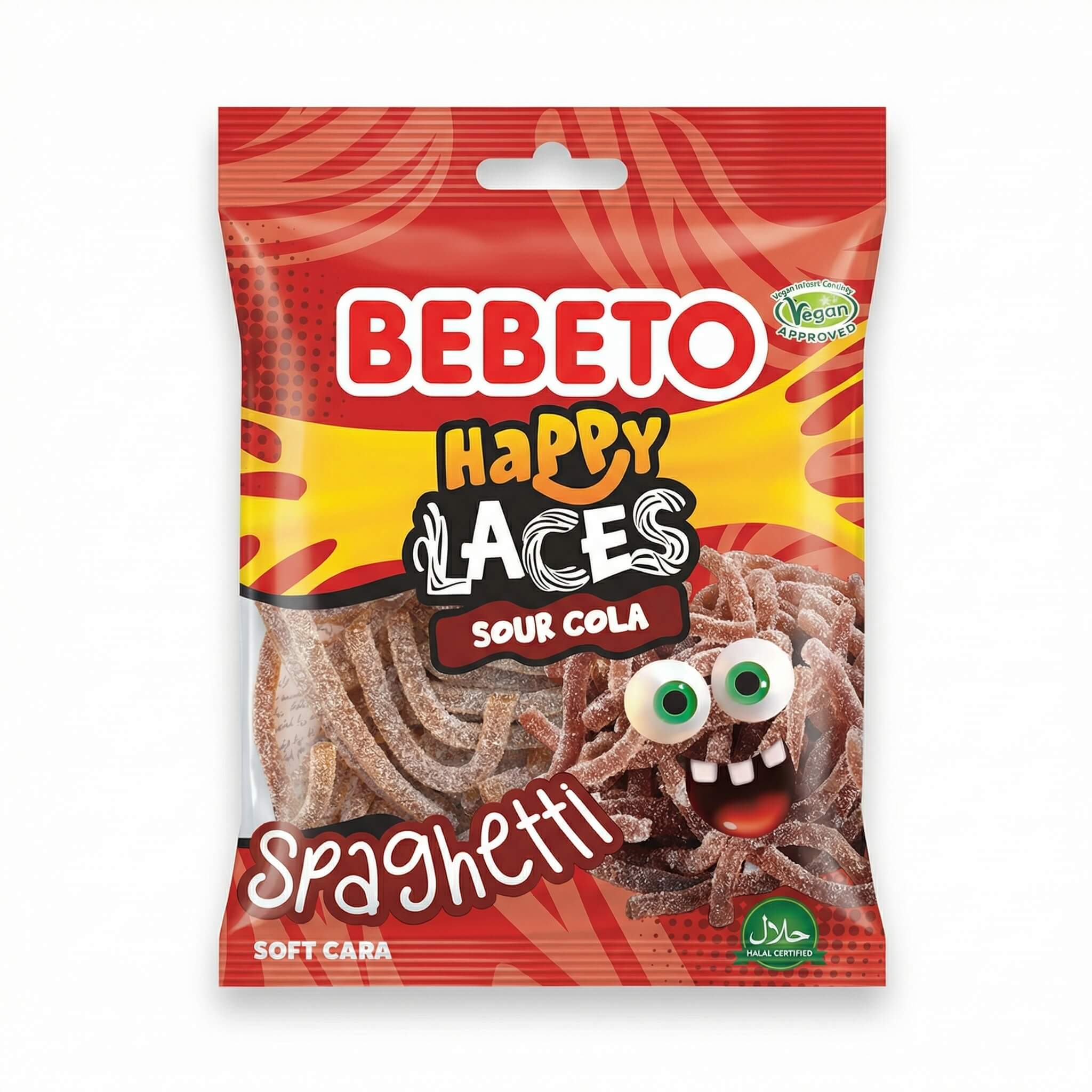 Bebeto Happy Laces Sour Cola Spaghetti