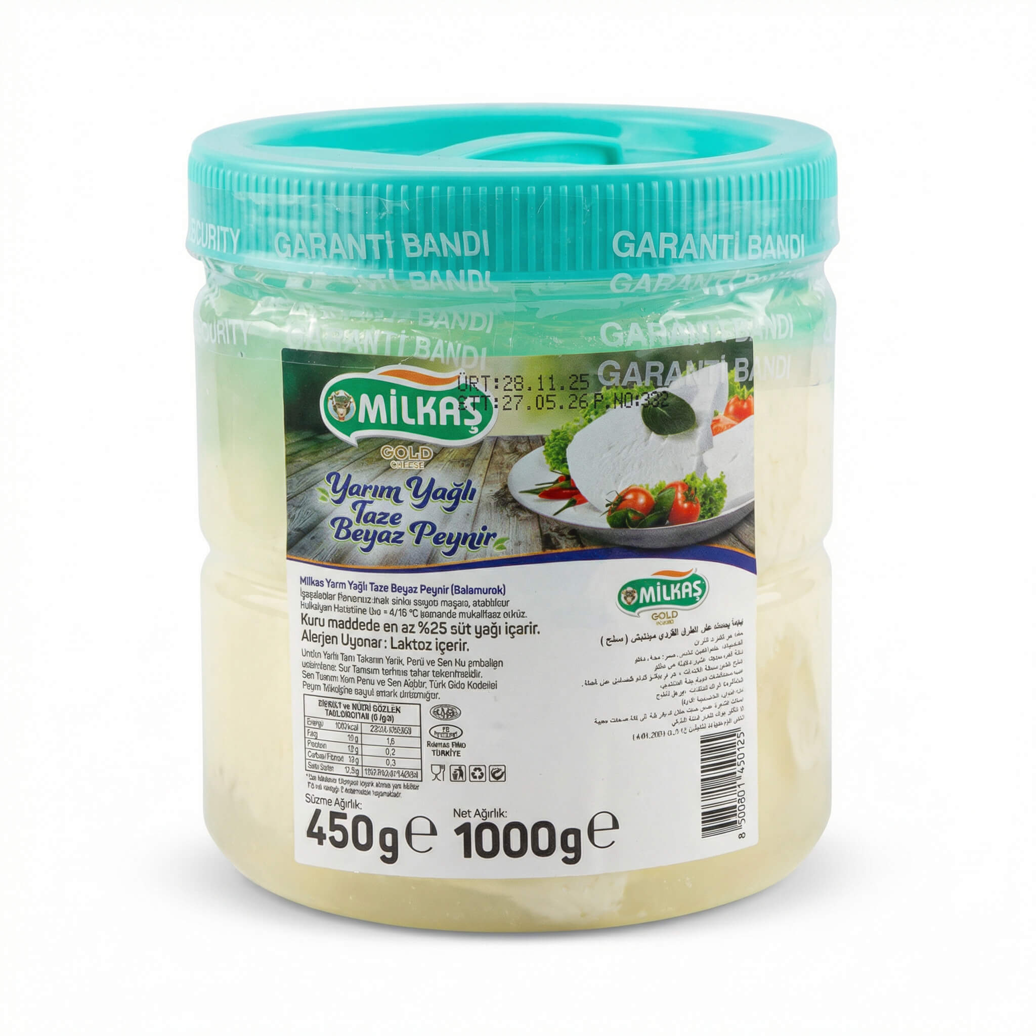 Milkas Gold Semi-Fat Fresh White Cheese