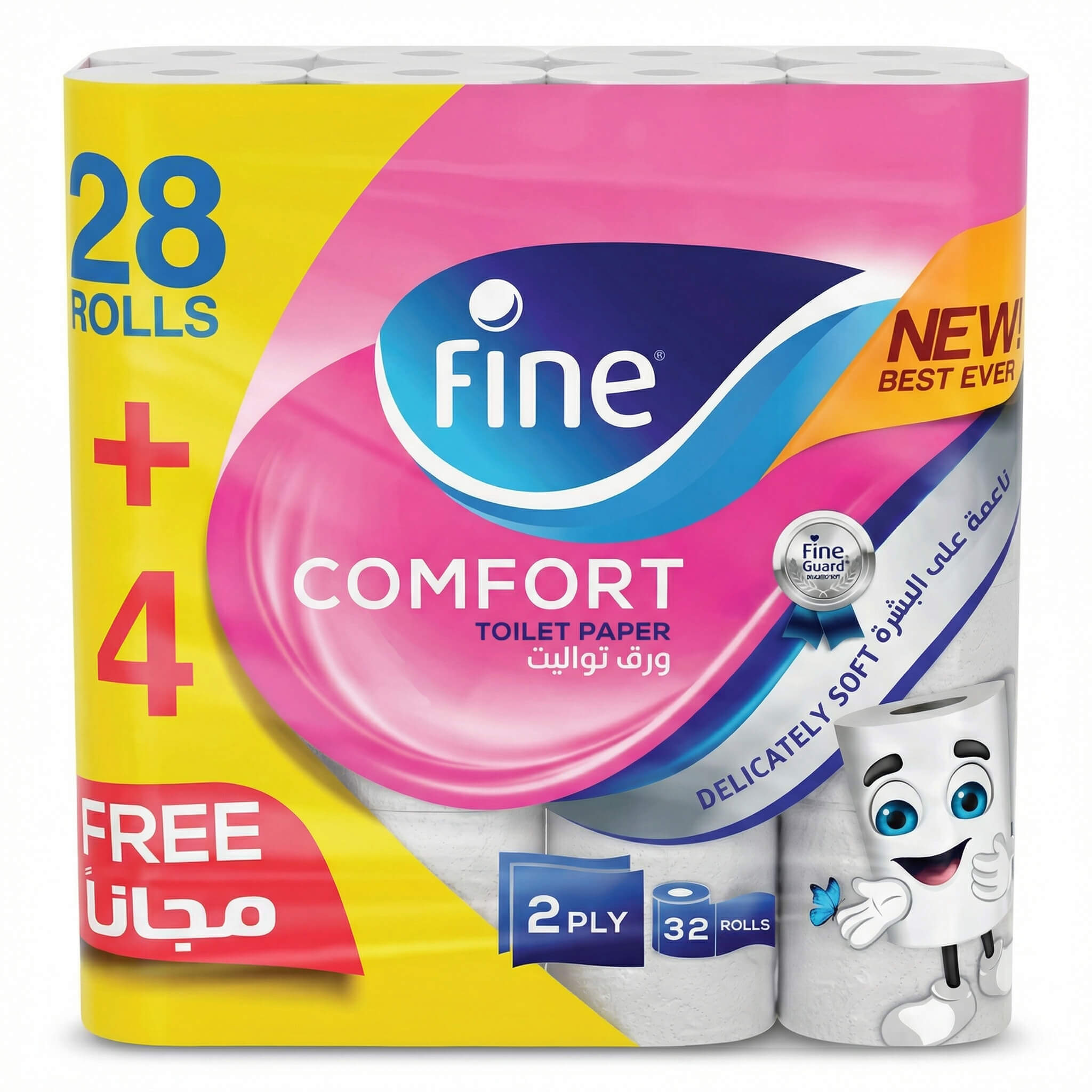 Fine Comfort Toilet Paper 28 + 4 Free Rolls