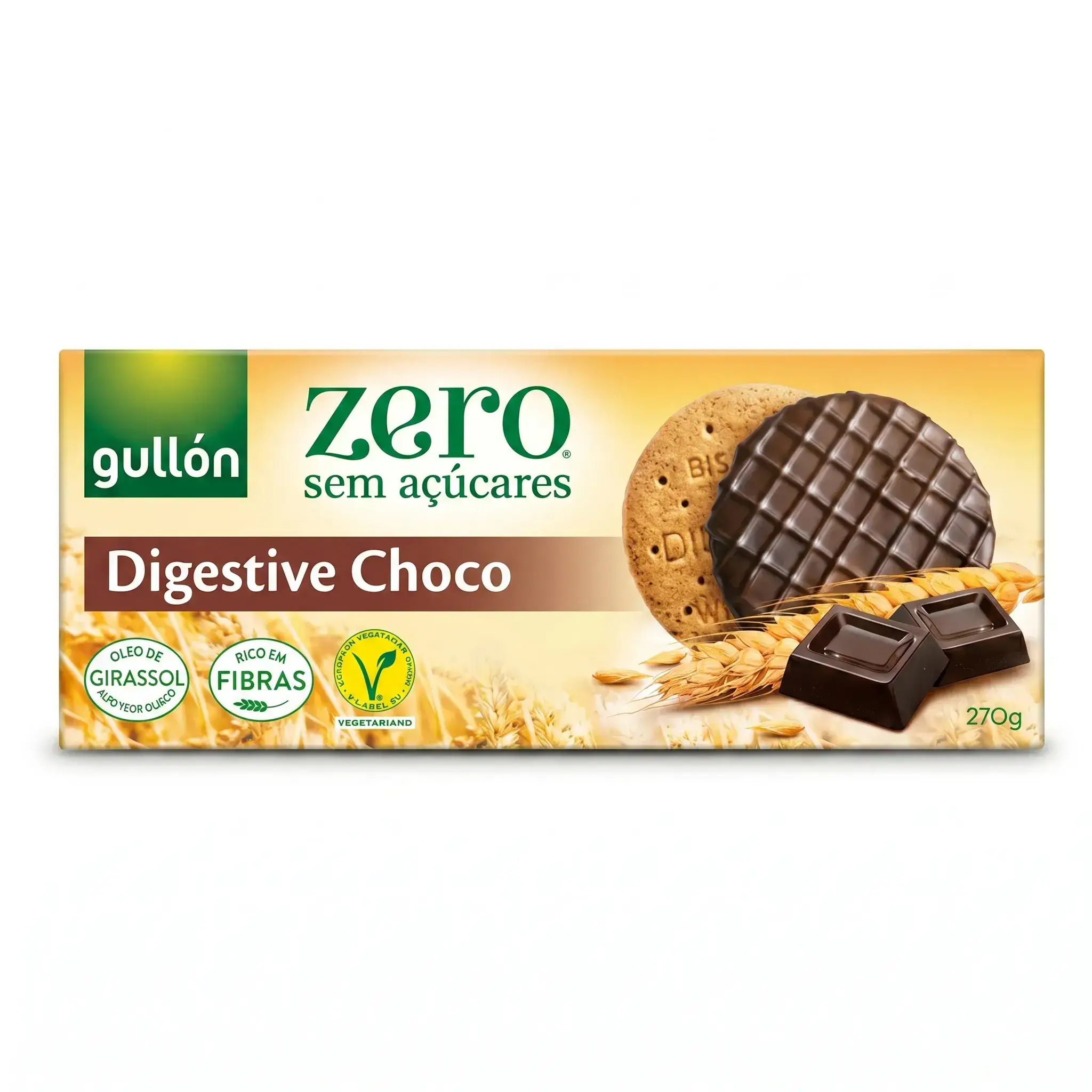 Gullon Zero Sugar Free Digestive Choco Biscuits