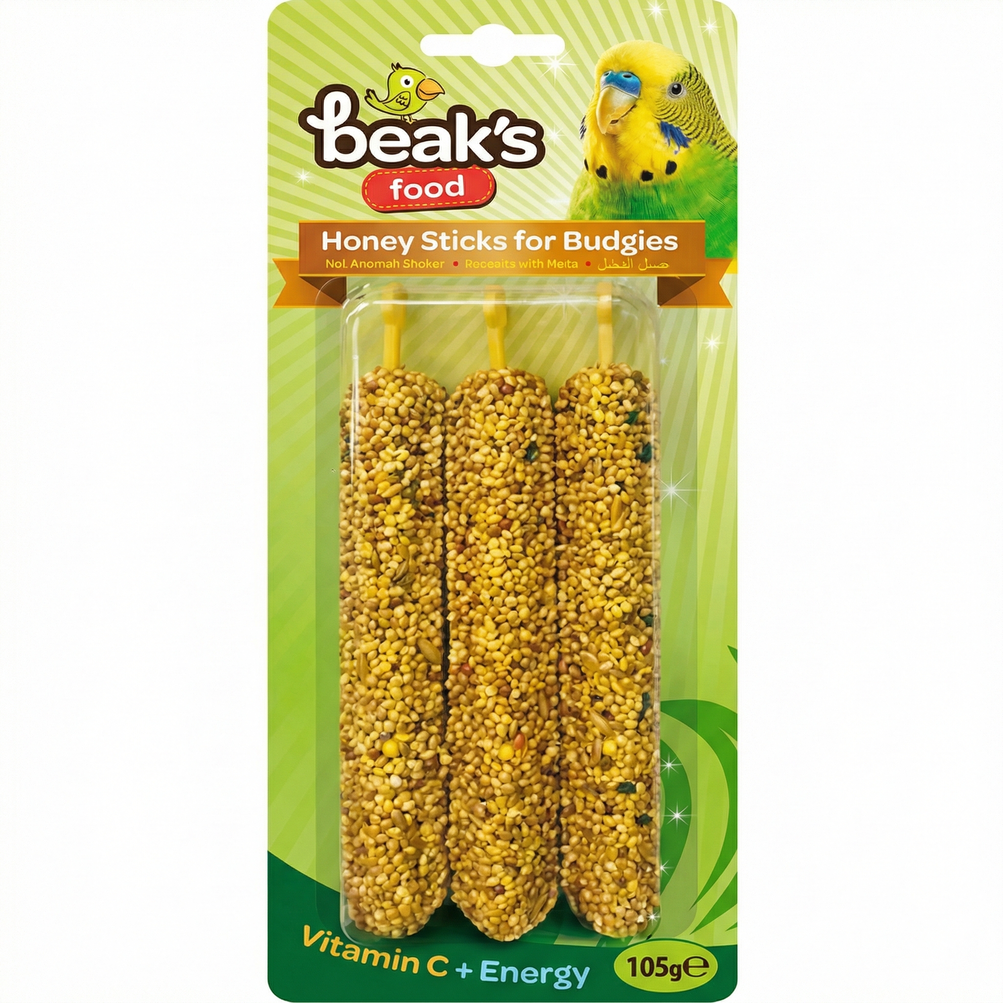 Beak's Food Honey Sticks for Budgies