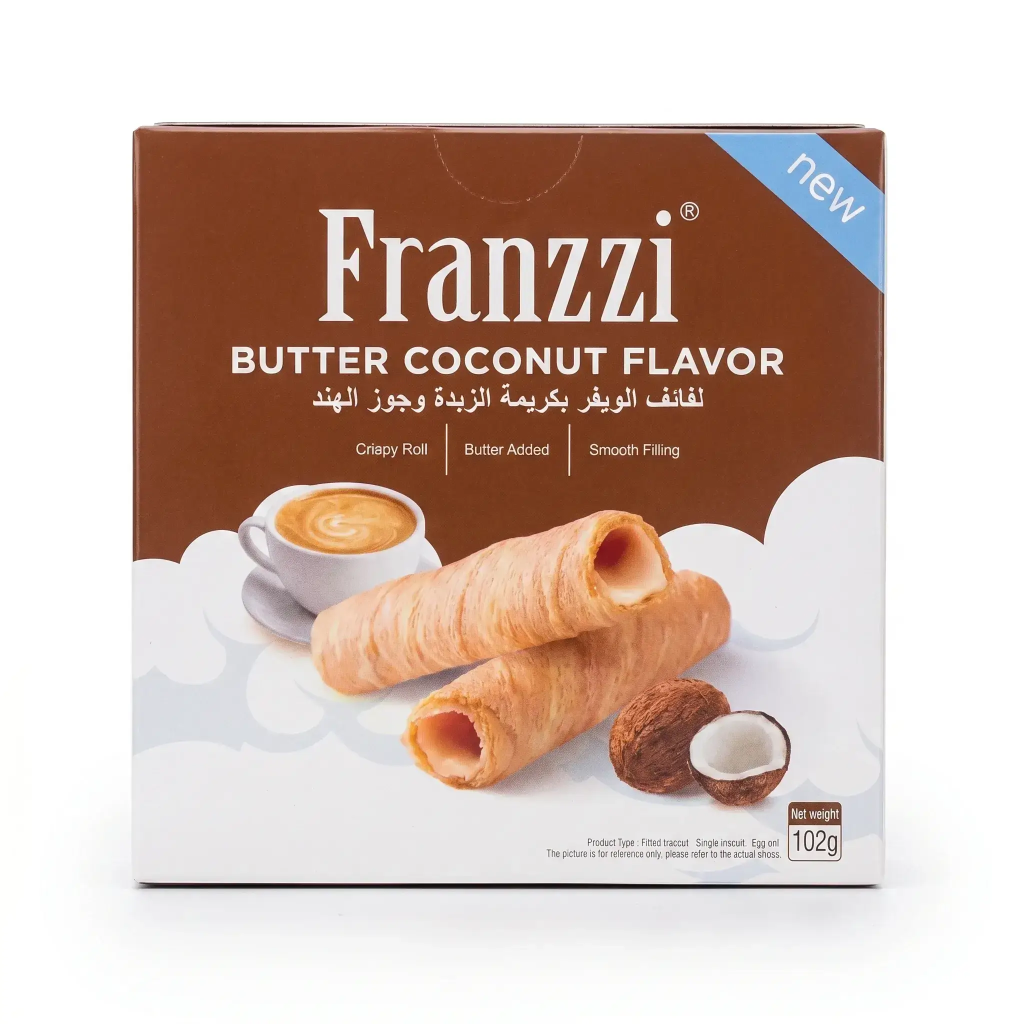 Franzzi Butter Coconut Flavor Wafer Rolls