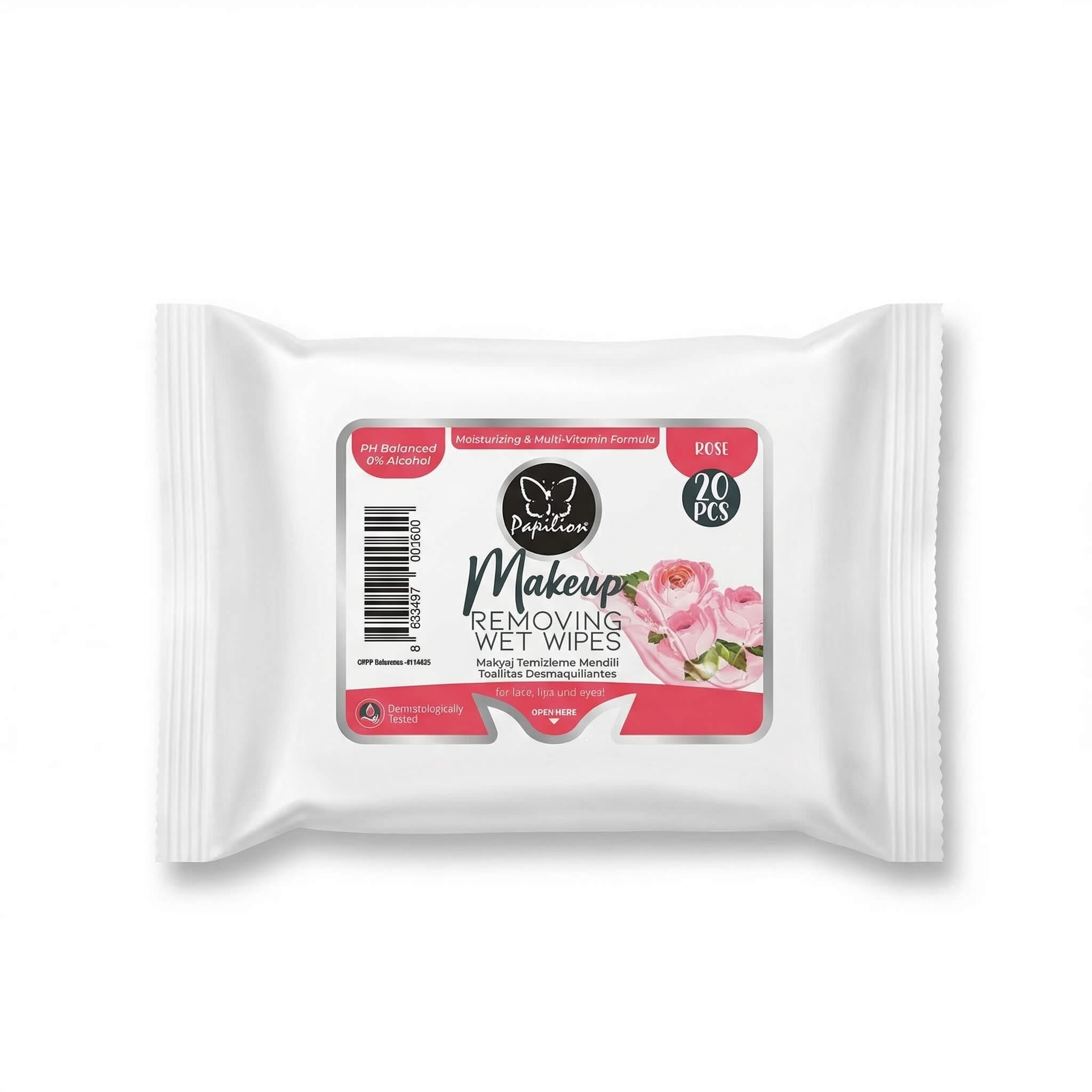 Papilion Rose Makeup Removing Wet Wipes