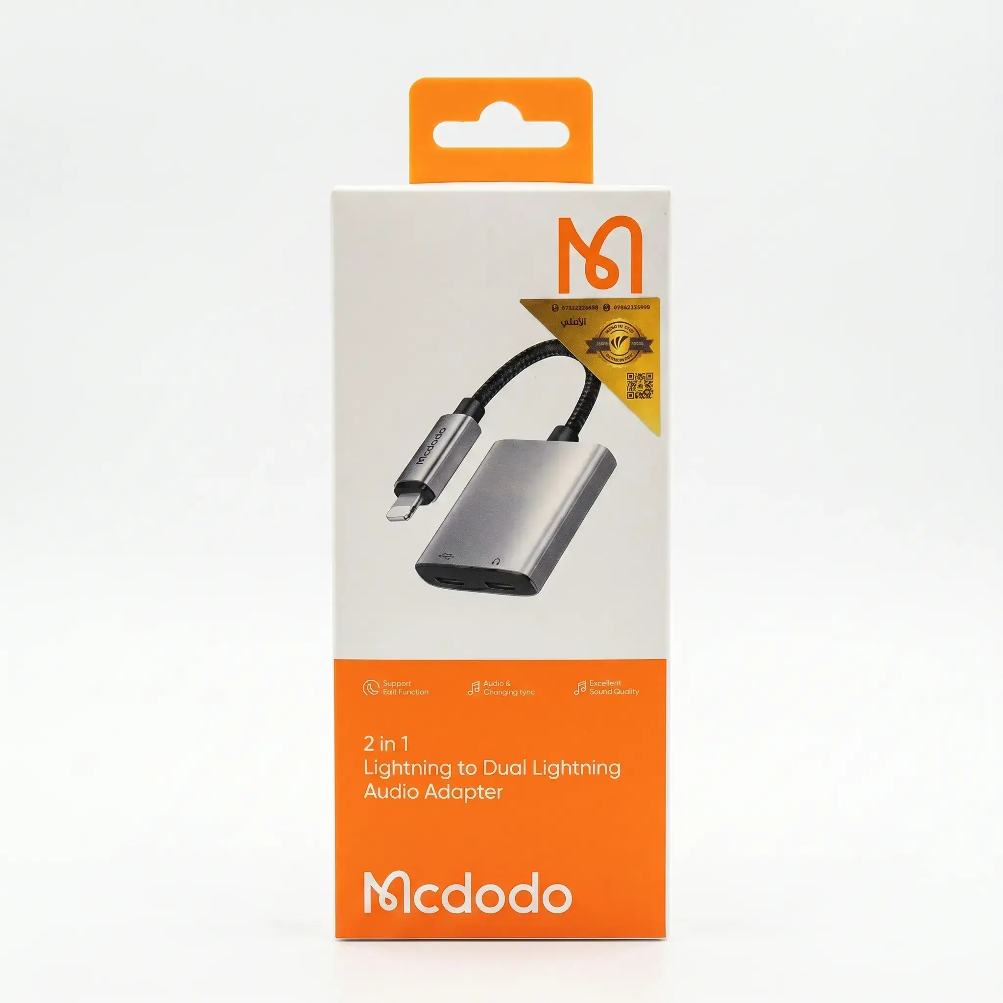 Mcdodo 2 in 1 Lightning to Dual Lightning Audio Adapter