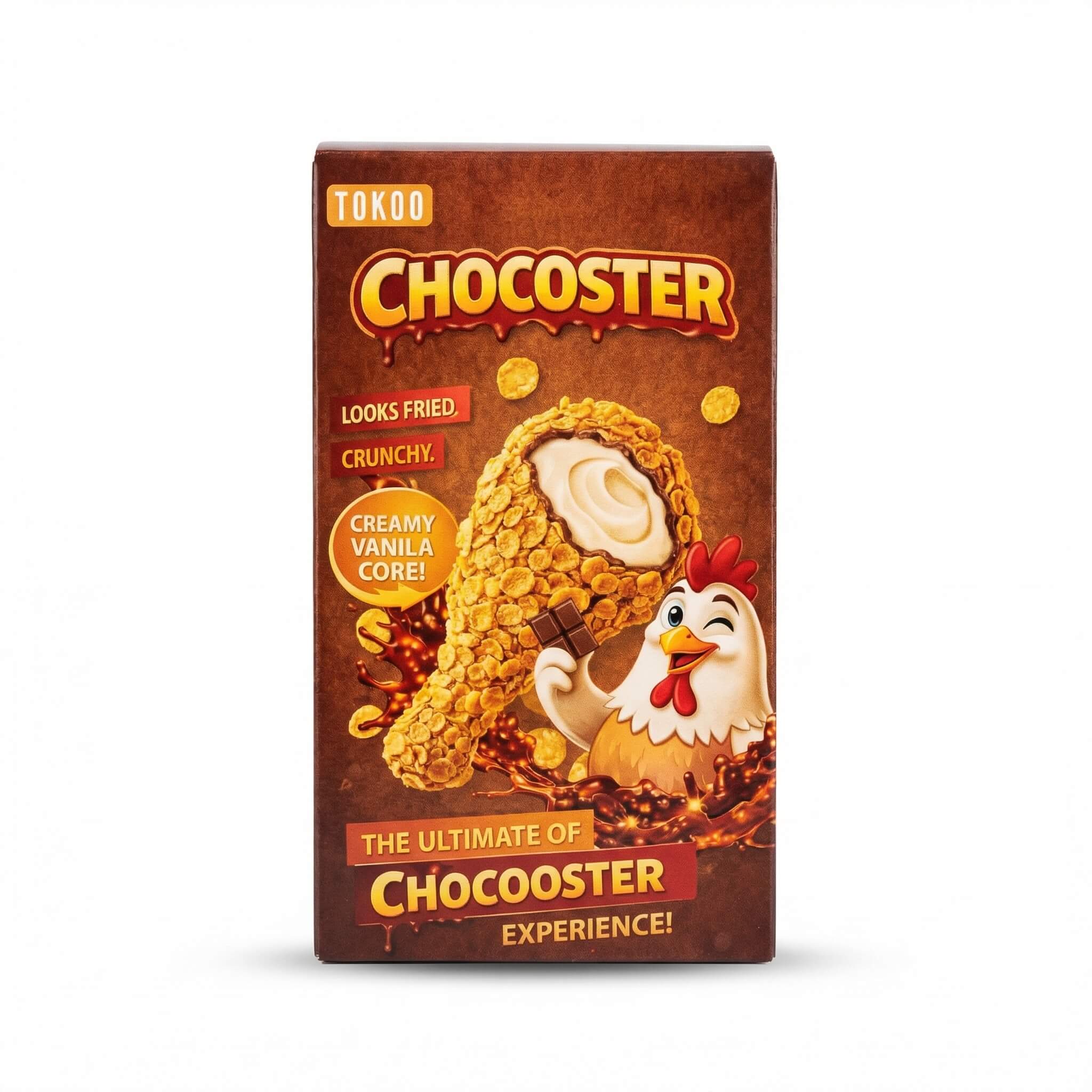 Tokoo Chocoster Vanilla Cream Filled Milk Confectionery with Cornflakes