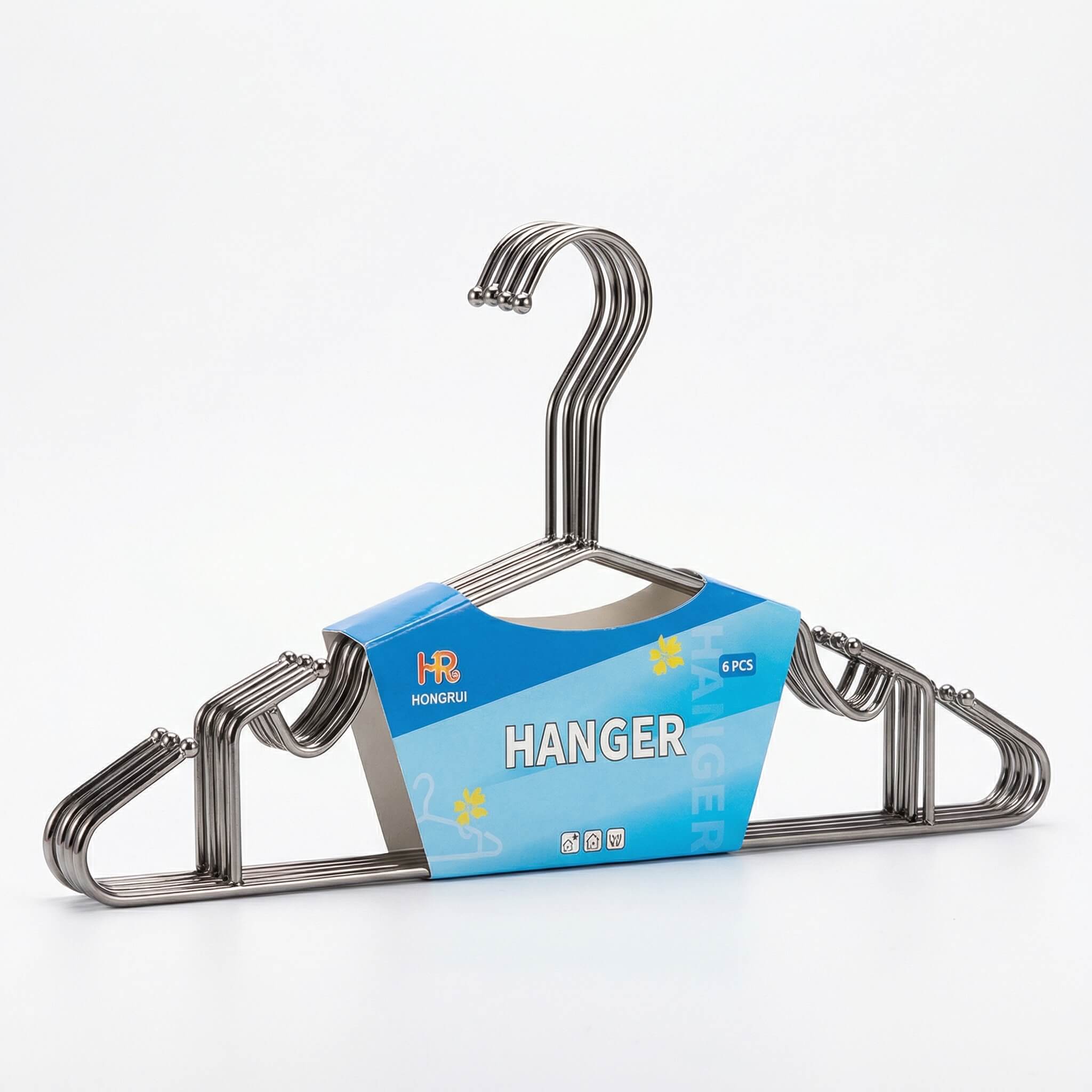 Hongrui Metal Clothes Hangers 6 Pieces