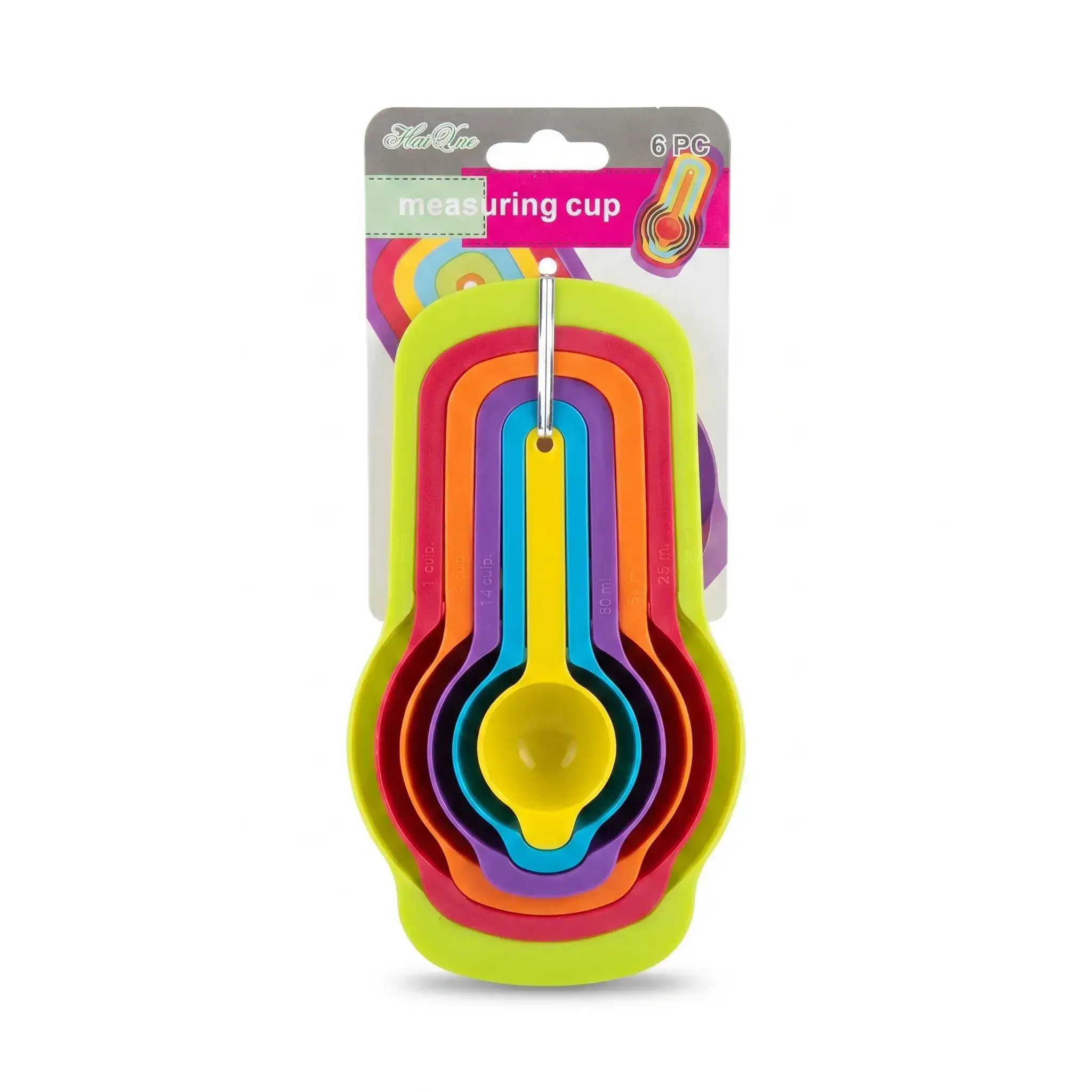 6-Piece Colorful Measuring Cup Set