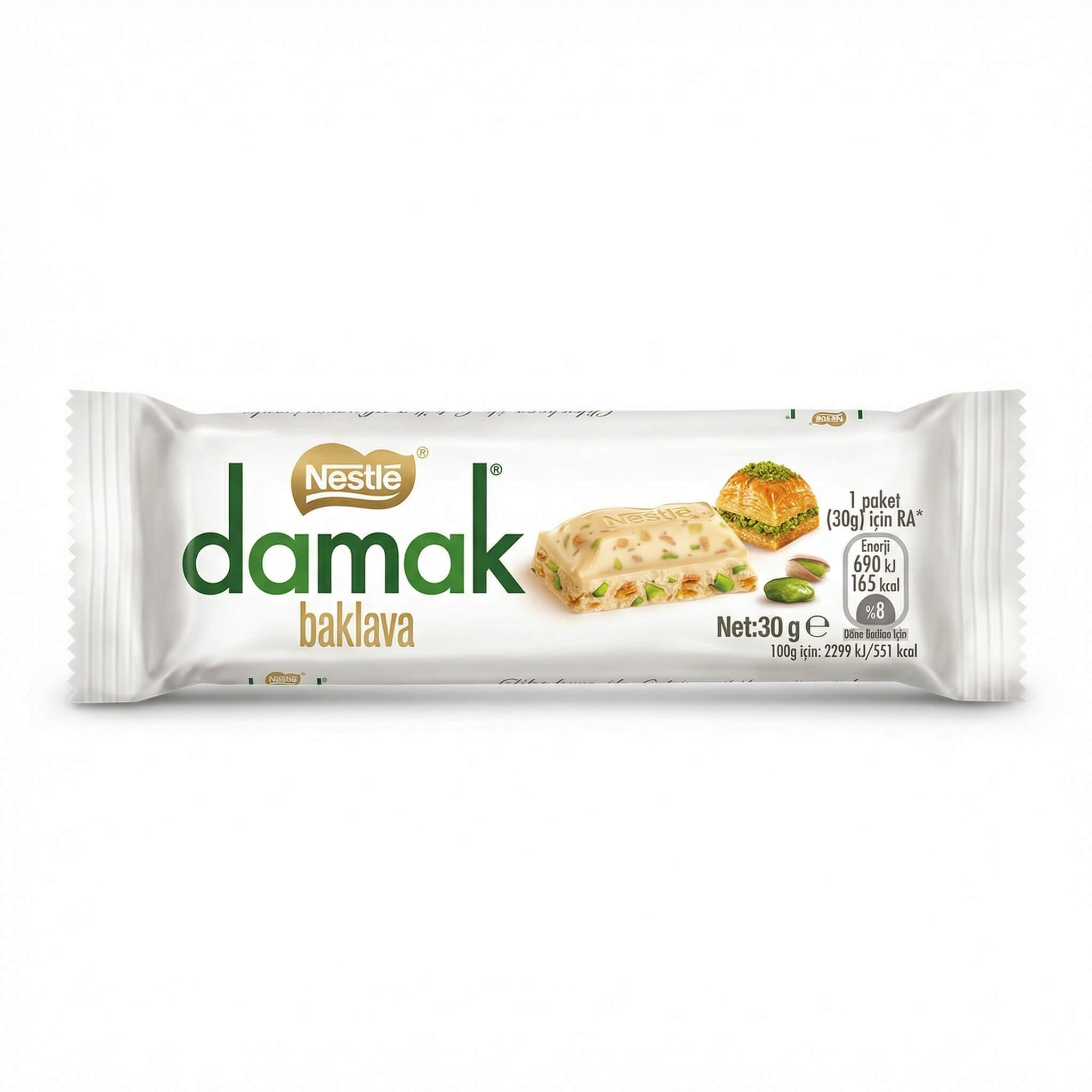Nestle Damak Baklava White Chocolate with Pistachio