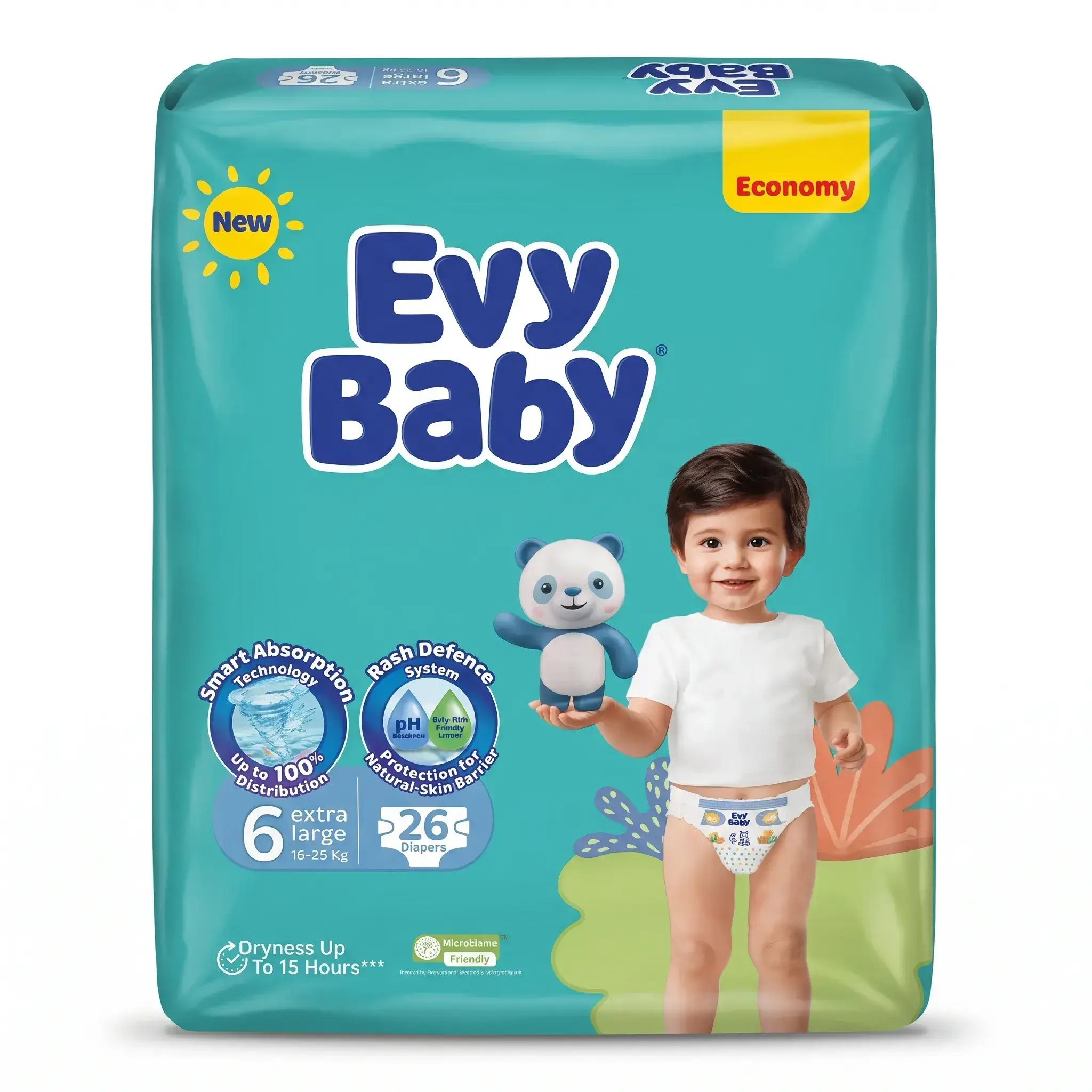 Evy Baby Diapers Size 6 Extra Large 26 Count