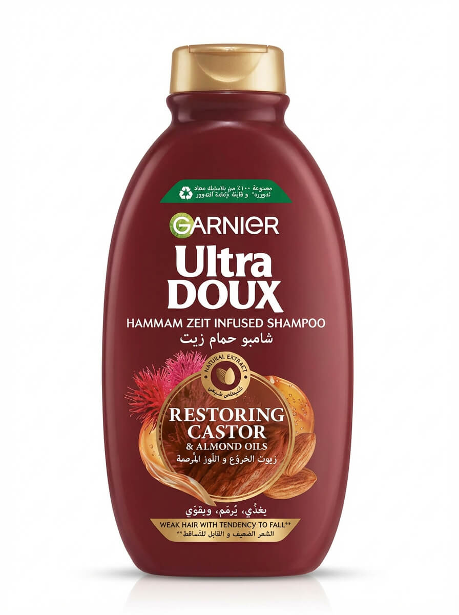Garnier Ultra Doux Hammam Zeit Infused Shampoo Restoring Castor & Almond Oils