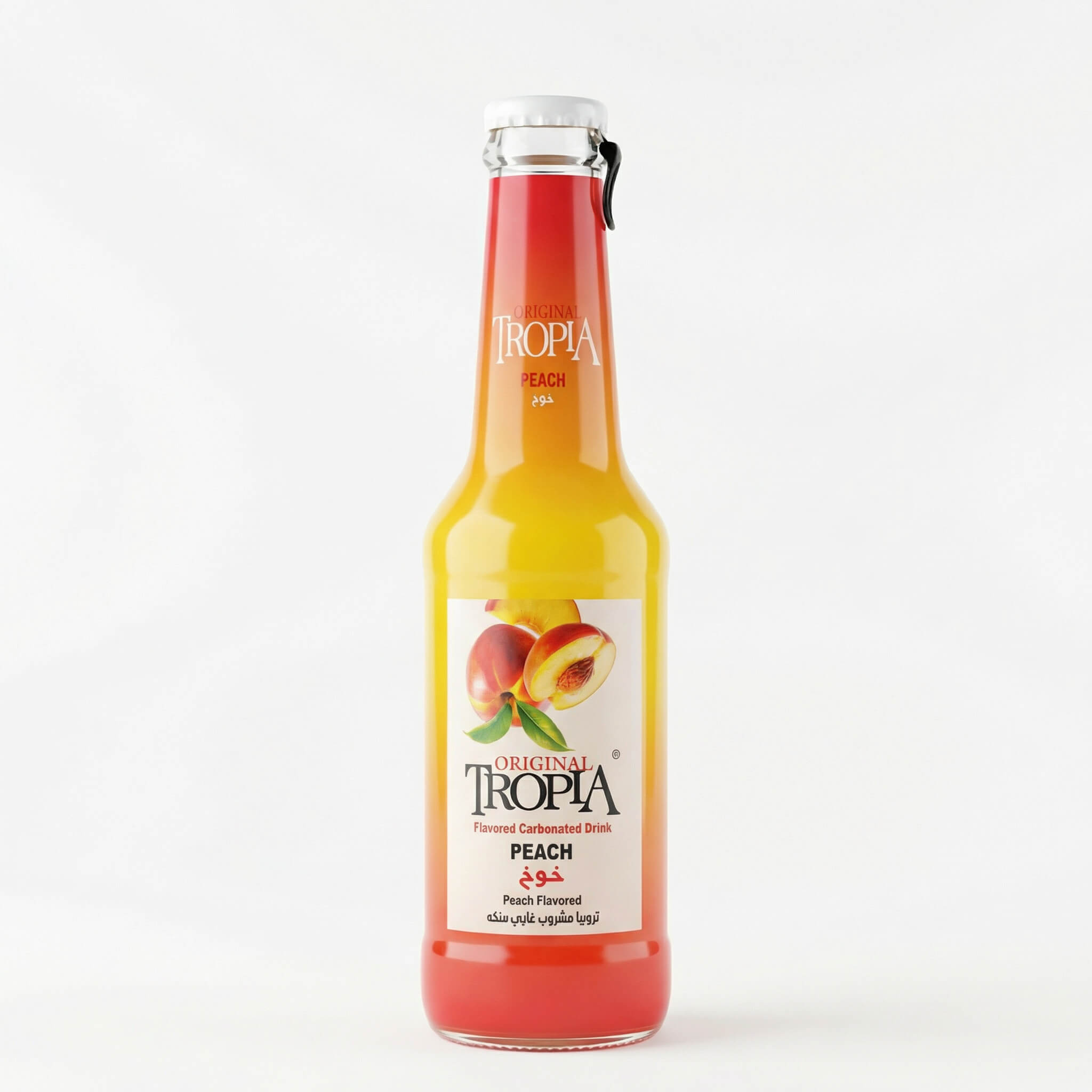 Tropia Original Peach Flavored Carbonated Drink