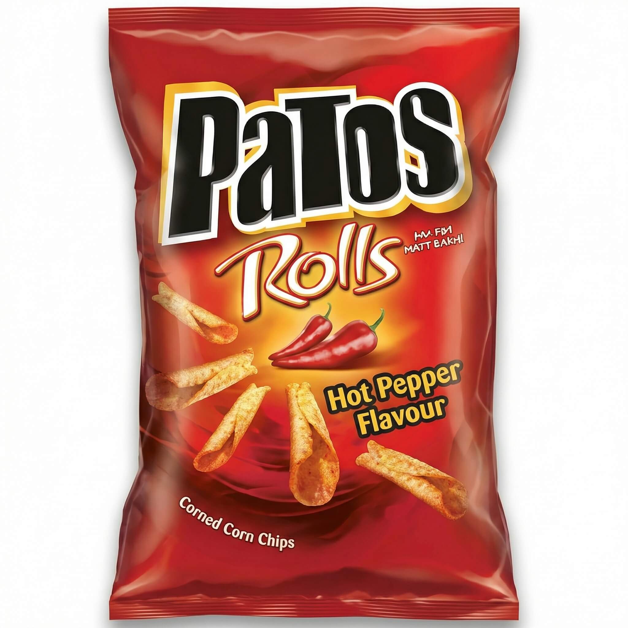 Patos Rolls Hot Pepper Flavour Corn Chips