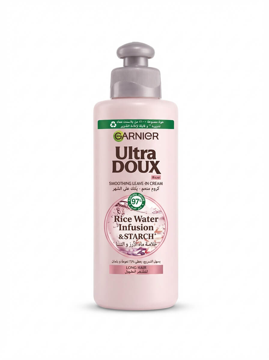 Garnier Ultra Doux Smoothing Leave-In Cream with Rice Water Infusion & Starch
