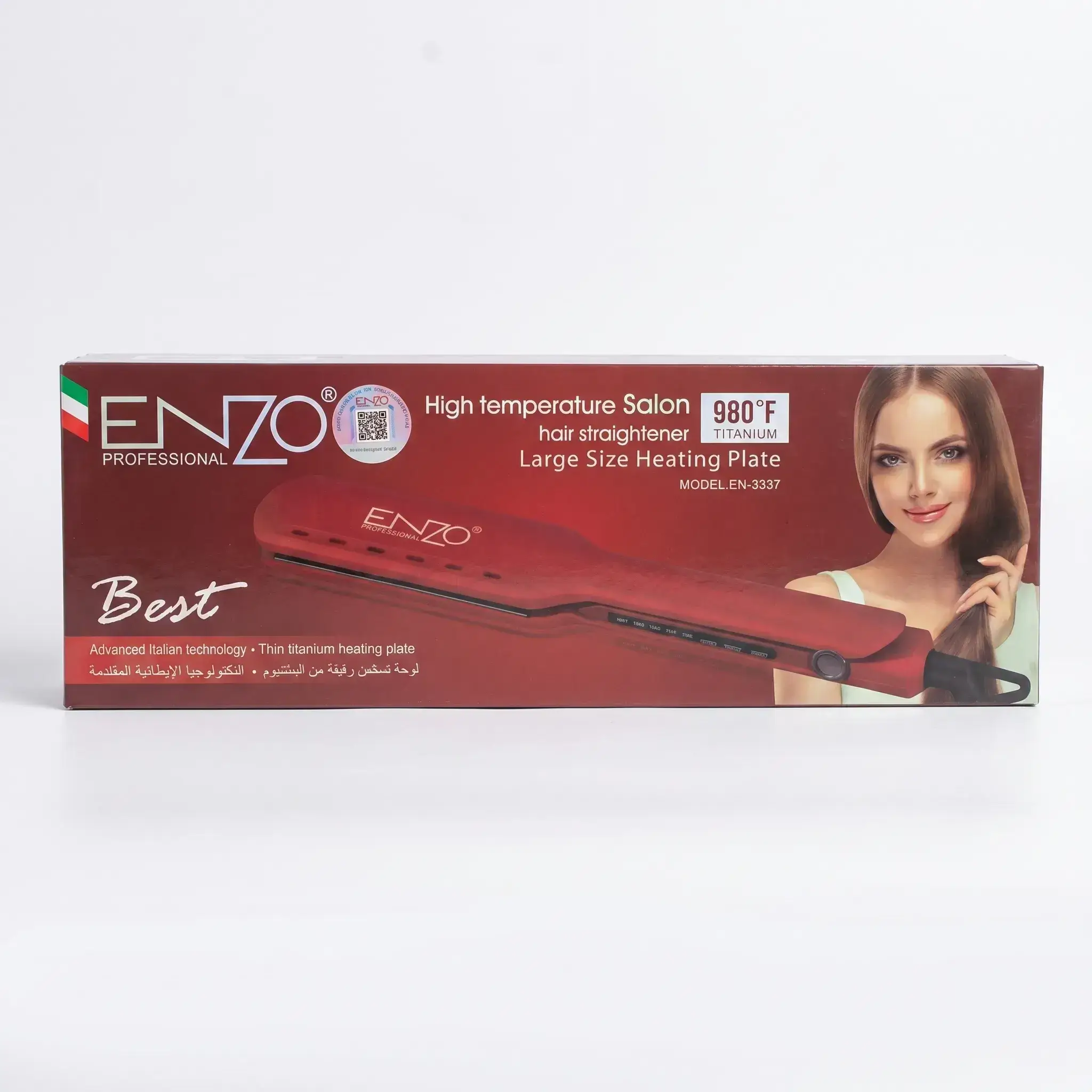 Enzo Professional High Temperature Salon Hair Straightener EN-3337