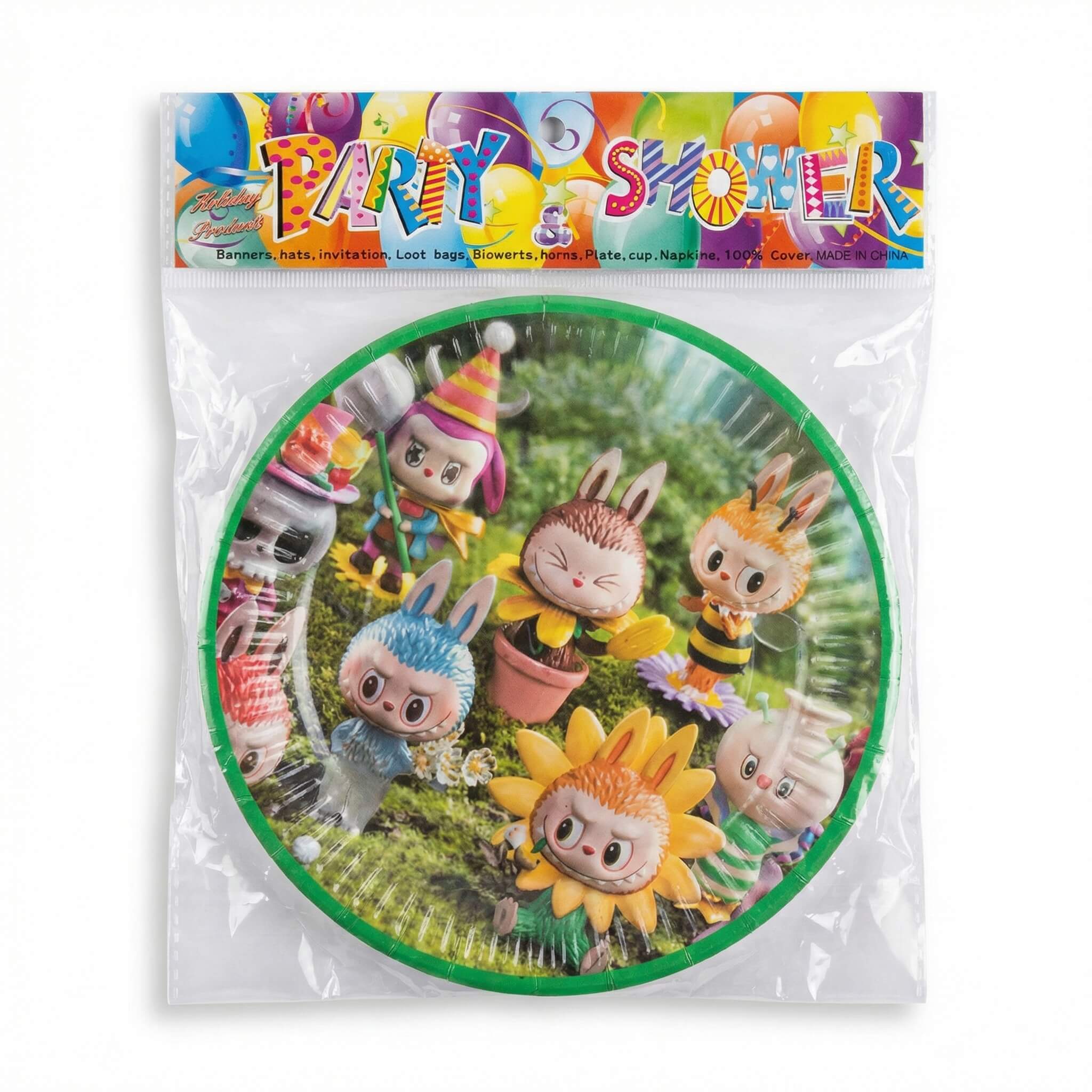 Party Shower Cartoon Character Disposable Plates