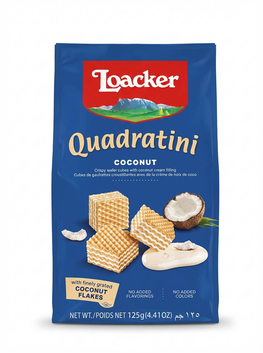 Loacker Quadratini Coconut Wafer Cubes