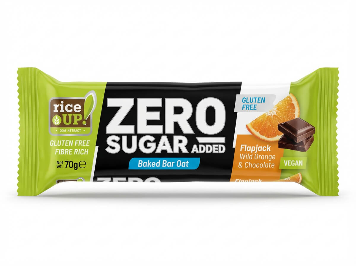 Rice Up! Zero Sugar Added Baked Oat Flapjack Wild Orange & Chocolate