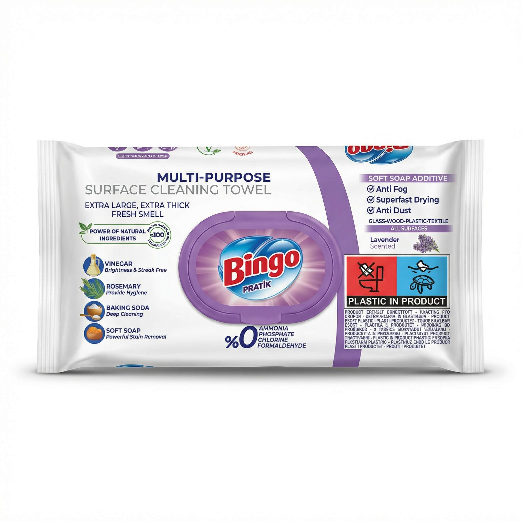 Bingo Pratik Multi-Purpose Surface Cleaning Towel Lavender