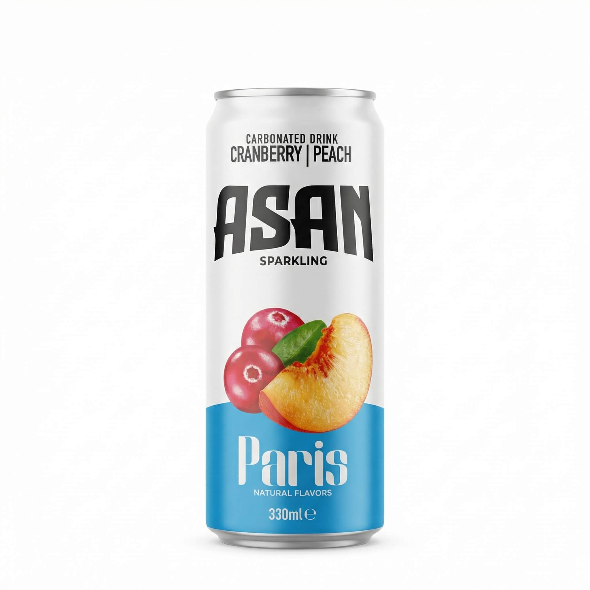 ASAN Sparkling Cranberry & Peach Carbonated Drink