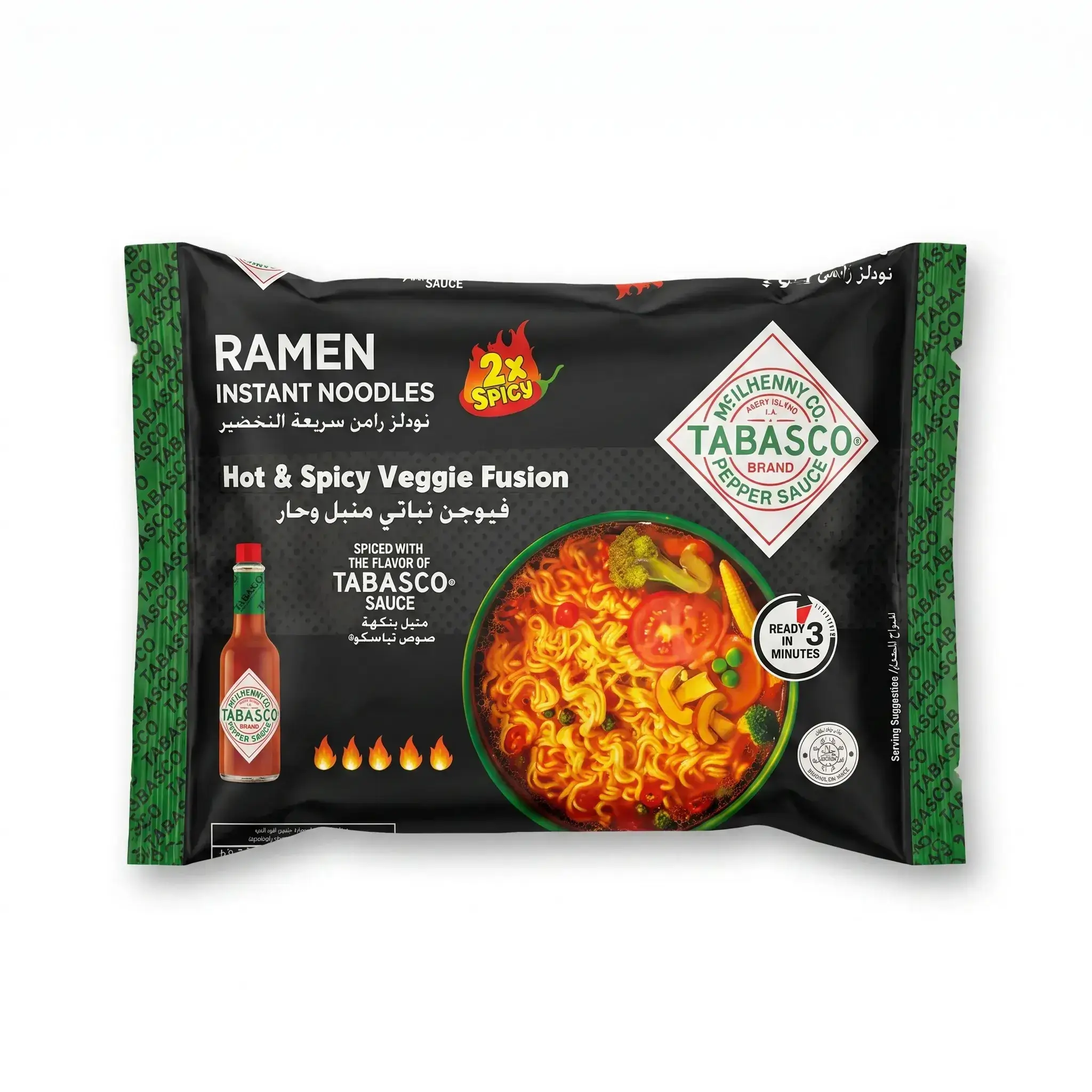 Tabasco Hot & Spicy Veggie Fusion Ramen Instant Noodles