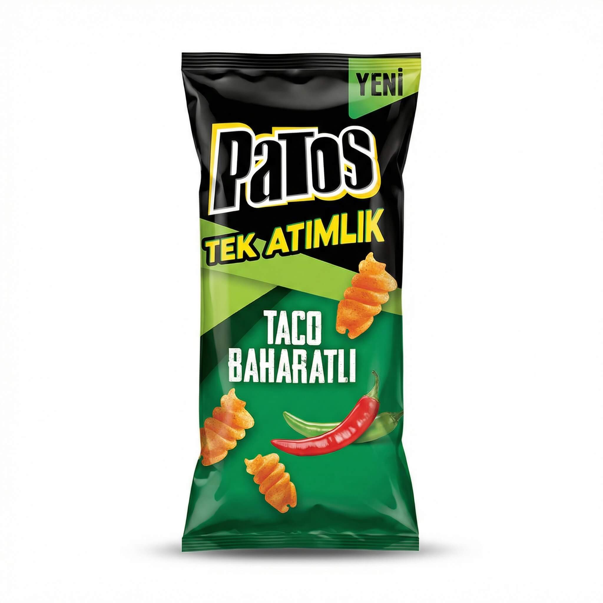Patos Tek Atımlık Taco Seasoned Corn Snack